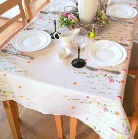 Finest Floral Coloring Square Easter Tablecloth Non Iron Stain Resistant Table 52x52 inch