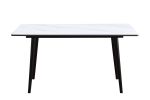 Modern Contemporary Dining Table 1pc White Sintered Stone Table Stylish Dining Furniture