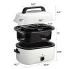 Kitchen White 20 QT Stainless Steel Chicken Electric Turkey Roaster With See-through Lid