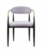 Modern Contemporary 2pcs Side Chairs Gray Fabric Upholstered Ultra Stylish Chairs Set