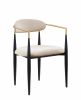 Modern Contemporary 2pcs Side Chairs Taupe Fabric Upholstered Ultra Stylish Chairs Set