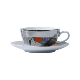 Ceramic Coffee Cup Home Gift Suit Good-looking (Option: Color Flower Hazy-150ml)