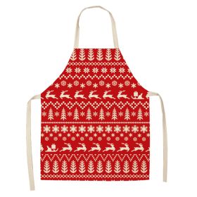 Christmas Style Apron Stain-resistant Sleeveless Apron (Option: Style 16-68to55)