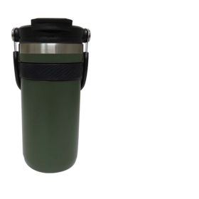 304 Stainless Steel Vacuum Cup With Double Drinking Mouth Design (Option: Dark Blue-500ml)