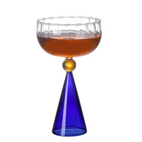 High Foot Household Champagne Glass (Option: Princess Cup Blue)