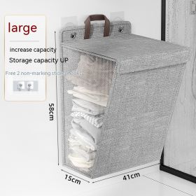 Item Dirty Clothes Foldable Household Multi-functional Finishing Storage Basket (Option: Gray Large sized)