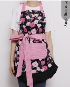 Printed Apron Antifouling Supermarket Overalls Women's Kitchen (Option: Morning Glory-Children's Style)