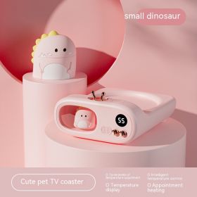 Cartoon Cup Warming Holder Night Light Warm Cup Household Constant Temperature Plastic Coaster (Option: Little Dinosaur)