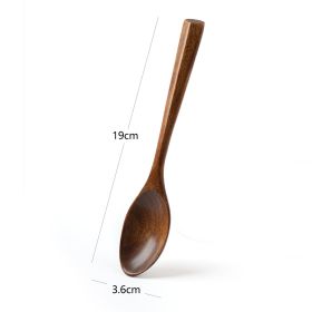 Beech Creative Triangle Handle Spork Portable Japanese Style (Option: ★Nanmu Triangle Handle Spoon)