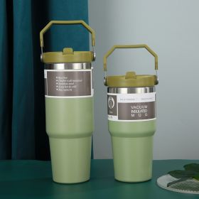 Portable Portable Cup Large Capacity (Option: Green Single Drink-600 Ml)