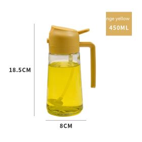 Spray Two-in-one Oiler Kitchen Barbecue Oil Spray Mist Oiler (Option: Yellow 450ml)