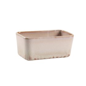 Kiln Baked Butterboat Rectangular Western Style With Lid Butter Storage Box Set (Option: Camel-Butterboat)